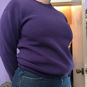 purple plain sweater